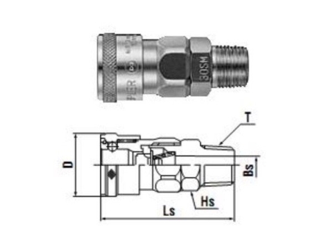 Khớp Nối Nhanh Nitto 40SM